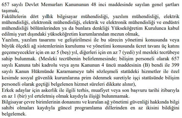 Maden ve Petrol İşleri Genel Müdürlüğü sözleşmeli personel alımı yapacak