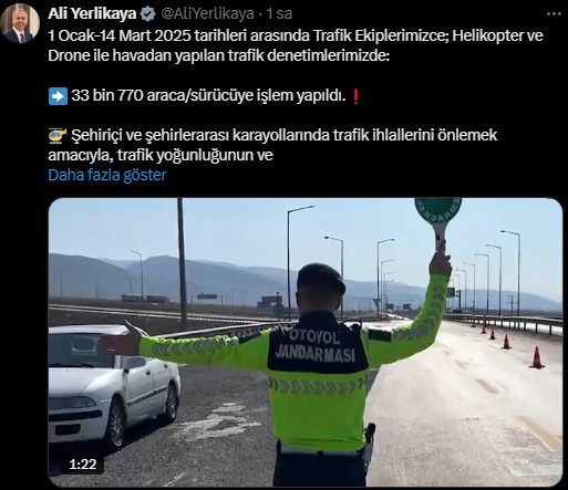 Emniyet ve jandarma trafik ekipleri yaklaşık 3,8 milyon aracı denetledi