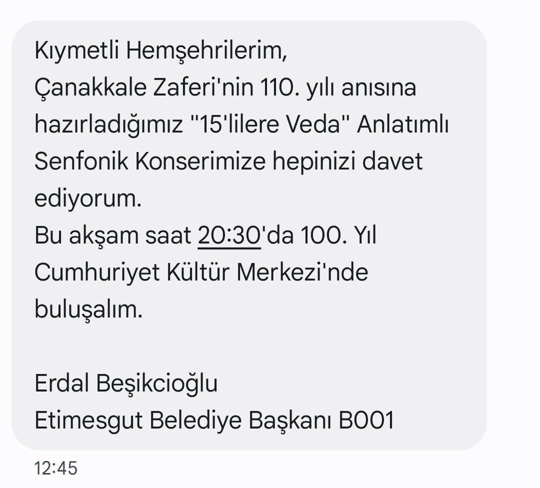 Erdal Beşikçioğlu'ndan Çanakkale zaferi anısına '15'lilere veda' konseri daveti - Resim : 2