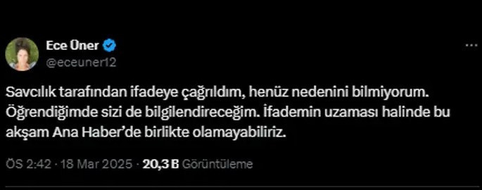 Ece Üner tutuklandı mı, neden ifadeye çağrıldı, suçu ne?