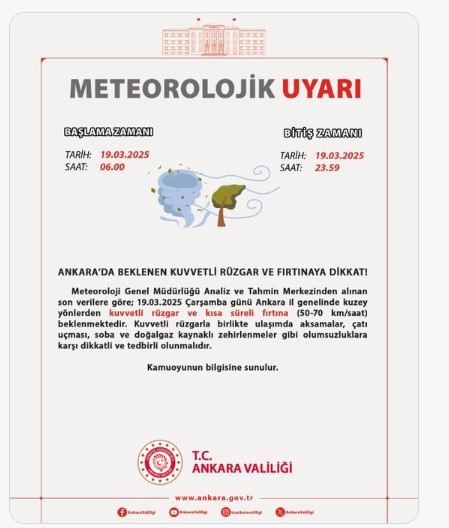 22 Mart 09:00'a kadar sürecek! Ankara Valiliği uyarı yayımladı herkes tedbirini alsın - Resim : 2