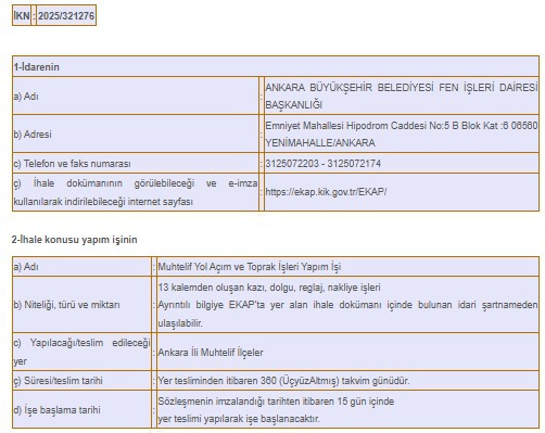 Ankara Büyükşehir Belediyesi'nden yeni yol projeleri