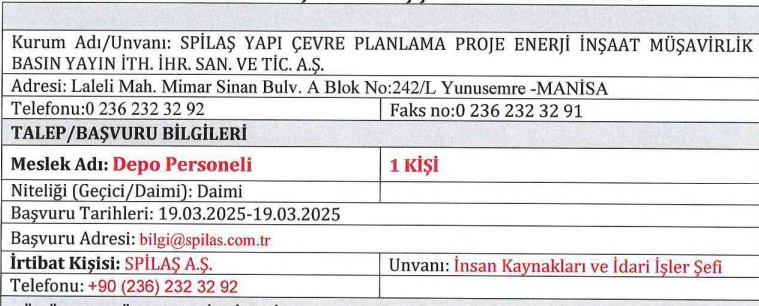 Temizlik işçisi ve depo personeli alınacak: Başvurular başladı