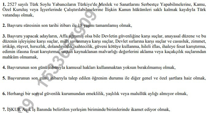 262 sürekli işçi alımı yapılacak: Başvurular 17-21 Mart arası - Resim : 3