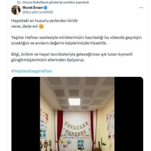 Sincan Belediyesi yaşlılar haftasını kutluyor