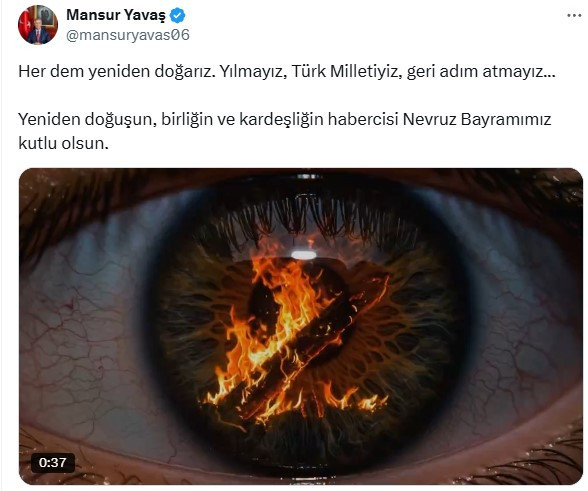 Yavaş'tan Nevruz mesajı: Yılmayız, Türk Milletiyiz, geri adım atmayız...