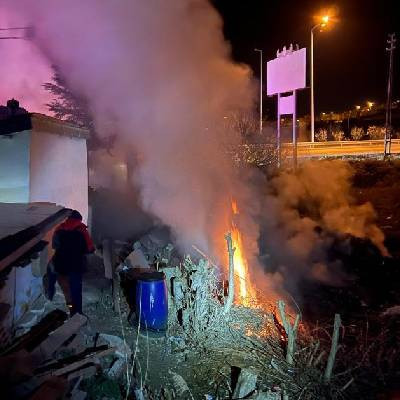 Çorum'da dinleme tesisinde çıkan yangın korkuttu