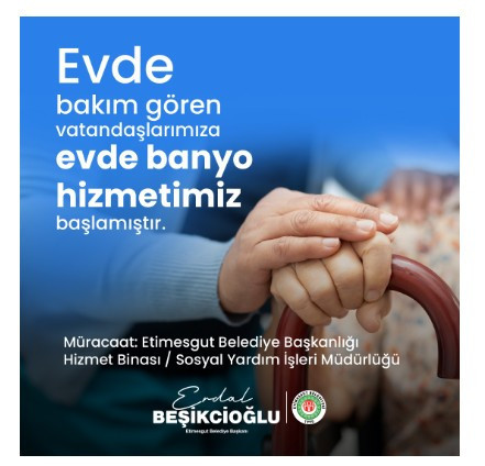 Etimesgut Belediyesi'nden engelli ve yaşlılara sosyal destek!