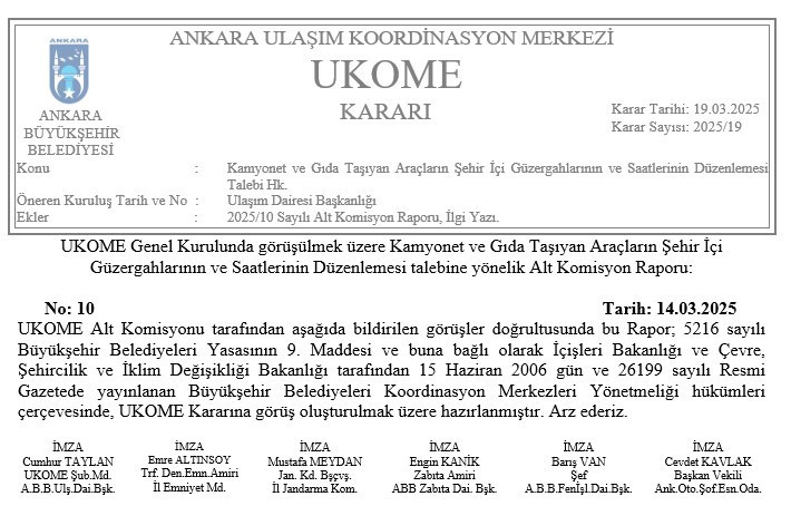 UKOME'den Ankara için yeni karar! Bazı araçlar için güzergah ve saat düzenlemesi yapıldı