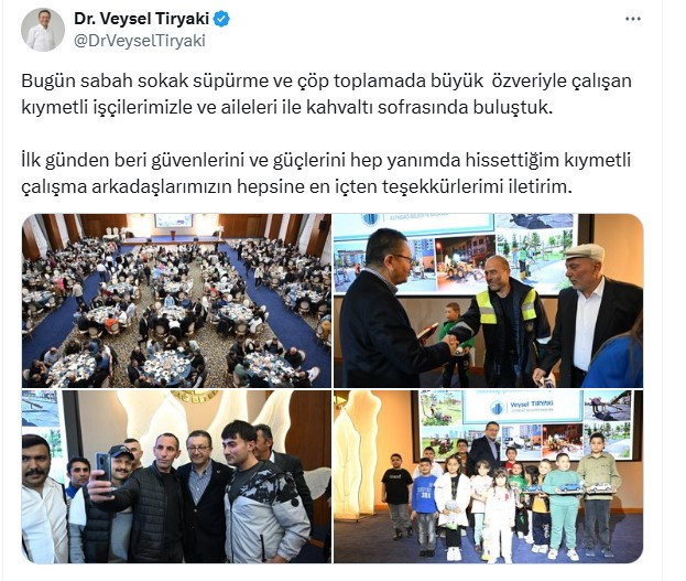 Altındağ Belediyesi sokak temizliği personeli için kahvaltı düzenledi