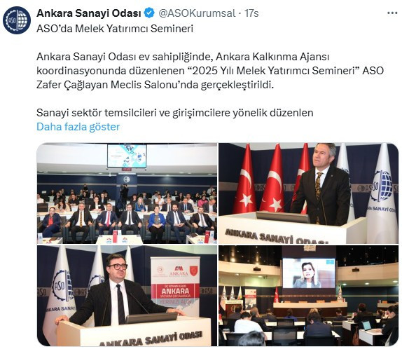 Ankara'da melek yatırımcı semineri ASO ev sahipliğinde düzenlendi