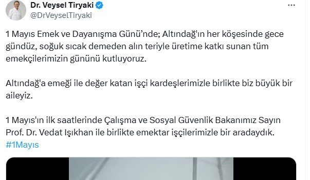 Altındağ Belediyesi işçileri 1 Mayıs'ta Bakan Işıkhan ile bir araya geldi - Resim : 2