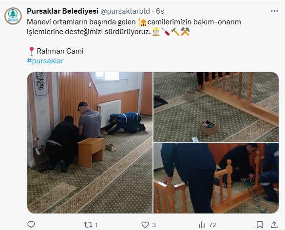 Pursaklar Belediyesi ilçede bakım onarım desteklerinde bulunmaya devam ediyor - Resim : 2