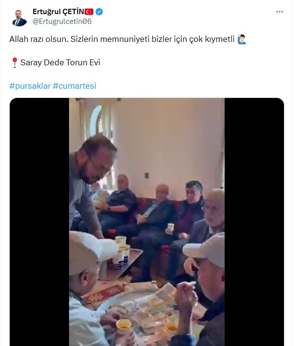 Pursaklar Belediyesi Dede-Torun evlerinde yaşlıların keyif zaman geçirmesini sağlıyor