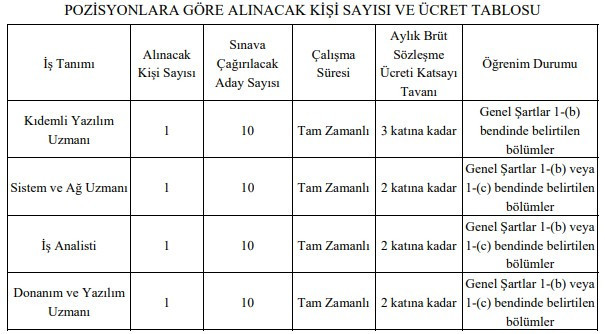 2 devlet üniversitesine 100 sözleşmeli personel alınacak: Başvurular başladı - Resim : 2