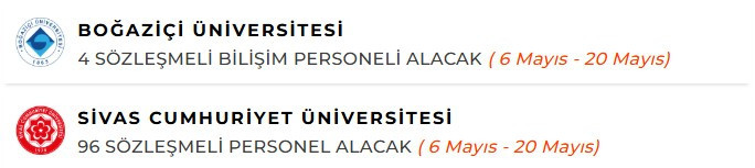 2 devlet üniversitesine 100 sözleşmeli personel alınacak: Başvurular başladı