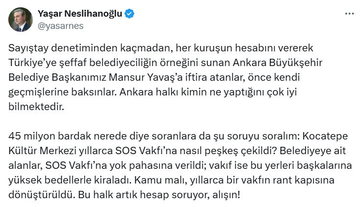 ABB ile ilgili iddialara Yaşar Neslihanoğlu ve Mesut Özarslan'dan tepki geldi