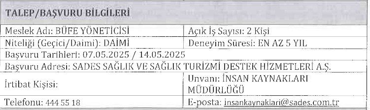 Çankaya'da bulunan devlet hastanesine daimi 25 kişi alınacak: En az lise mezunu - Resim : 2
