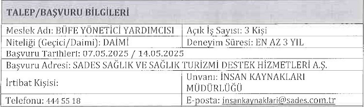 Çankaya'da bulunan devlet hastanesine daimi 25 kişi alınacak: En az lise mezunu - Resim : 3