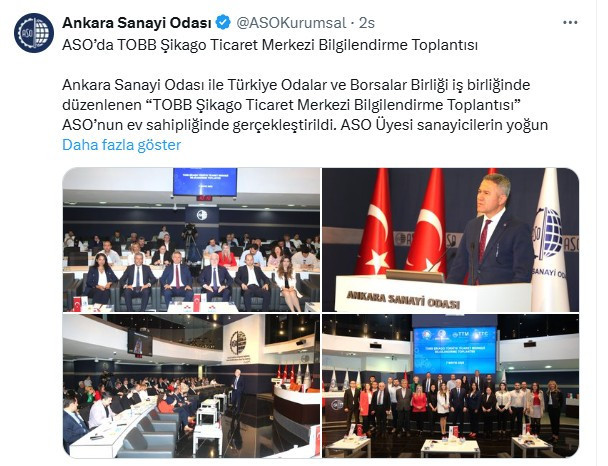 ASO’da TOBB Şikago Ticaret Merkezi Bilgilendirme Toplantısı yapıldı