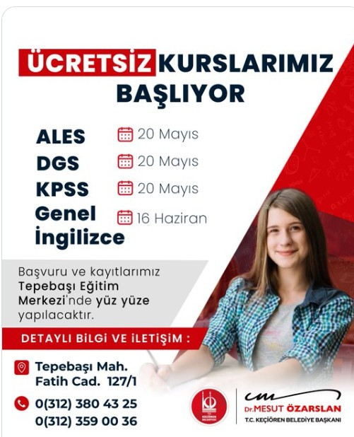Keçiören Belediyesi'nin ücretsiz kursları başlıyor