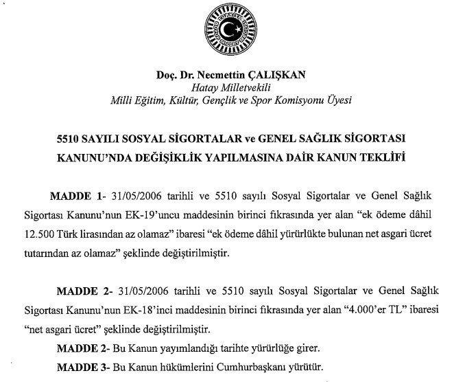 Kurban Bayramı ikramiyesi 2025 için kanun teklifi TBMM'de! Asgari ücret zammı talep edildi - Resim : 2