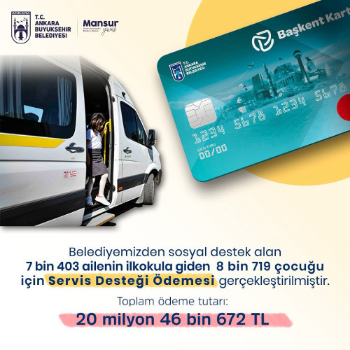 ABB 8.719 çocuk için Servis Desteği Ödemesi gerçekleştirdi