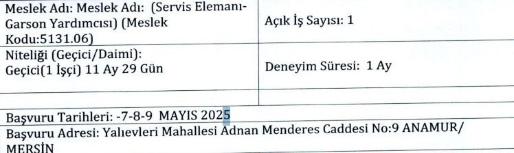 Öğretmenevi ve ASO'ya günlük 8 saat çalışacak personel alımı yapılıyor