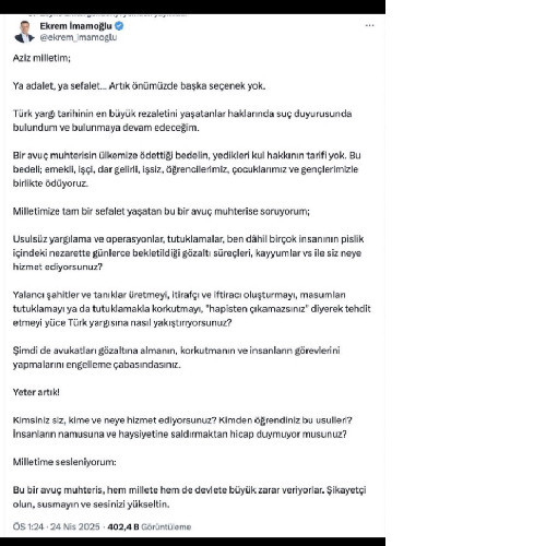 İletişim Başkanlığı Ekrem İmamoğlu'nun hesabının neden kapatıldığını açıkladı - Resim : 3