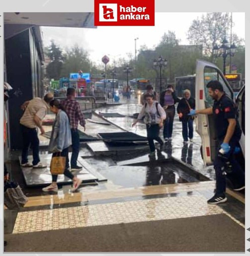 Kızılay'da şiddetli fırtına hayatı olumsuz etkiledi