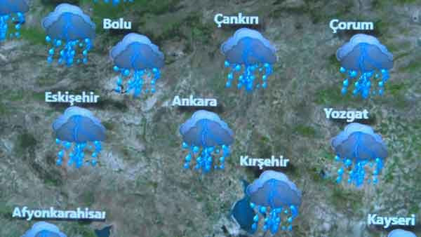 Ankara, Eskişehir, Kırıkkale, Çankırı! Meteorolojiden kuvvetli yağış ve rüzgar uyarısı - Resim : 2
