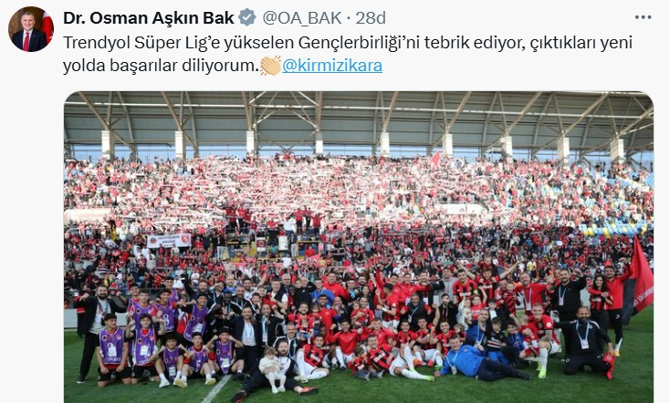Cumhurbaşkanı Erdoğan Gençlerbirliği'ni tebrik etti - Resim : 2