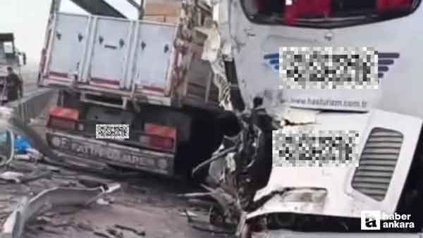 Ankara'da son dakika yolcu otobüsü kazası: 1 ölü, 5 yaralı