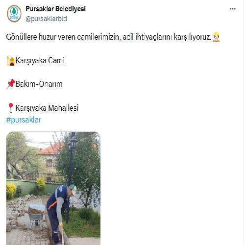 Pursaklar Belediyesi camilerin acil ihtiyaçlarını karşılamaya devam ediyor