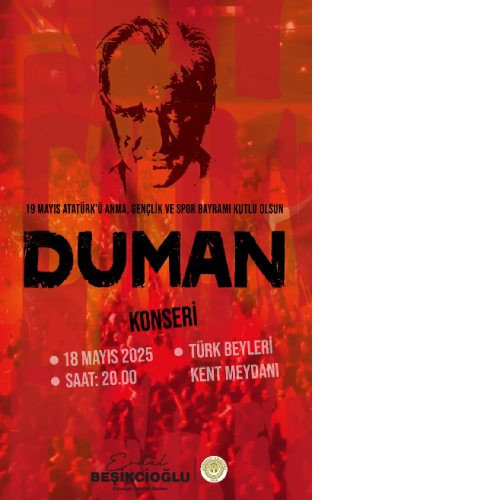 Etimesgut Belediyesi 18 Mayıs'ta Duman konseri vereceğini duyurdu
