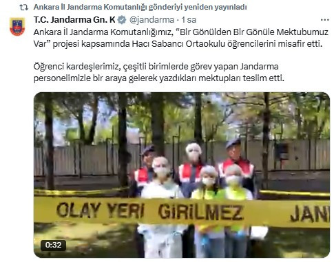 Ankara İl Jandarma Komutanlığı'ndan anlamlı hareket