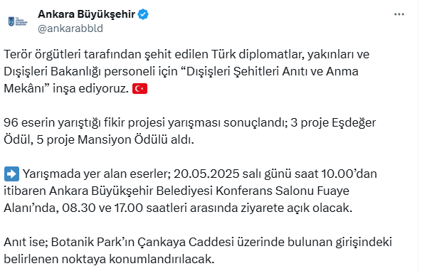 ABB Dışişleri Şehitleri Anıtı ve Anma Mekânı projesinde 8 eser ödüllendirildi - Resim : 2