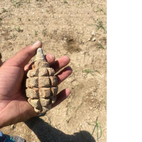 Polatlı'da 1921'den kalma patlamamış el bombası bulundu