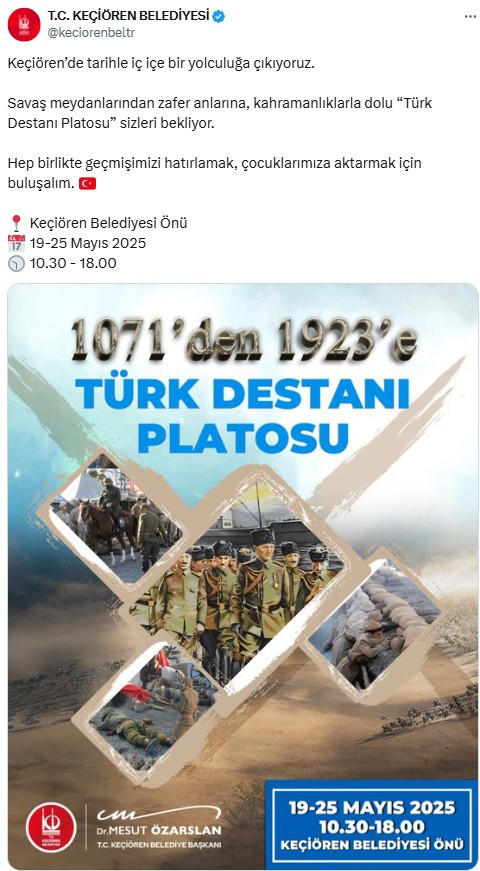 Keçiören Belediyesi'nden tarih dolu yolculuk!