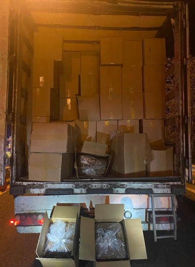 Kahramankazan'da durdurulan araçta 11 tondan fazla kaçak tütün ele geçirildi