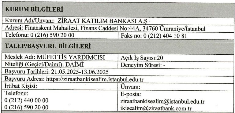 Ziraat Bankası KPSS şartsız 565 personel alıyor: Şartlar ve kadro dağılımı - Resim : 6