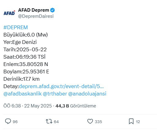 Son dakika deprem: Antalya ve Muğla sallandı! Kandili Rasathanesi, AFAD son depremler