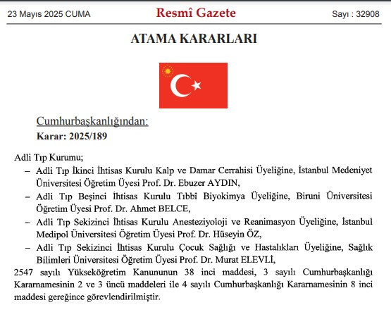 Cumhurbaşkanı Erdoğan'dan yeni atama ve görevden alma kararları