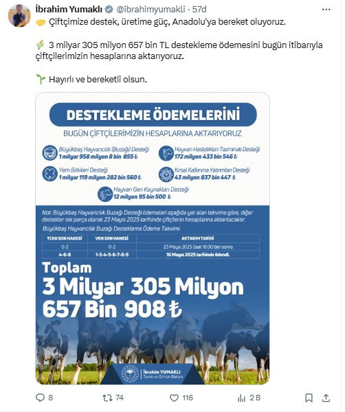 Bakan Yumaklı güzel haberi verdi: Ödemeler 18.00'den sonra yatırılıyor