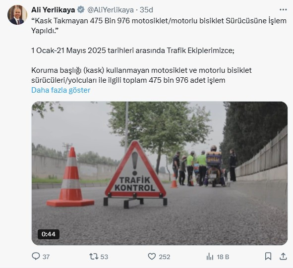 Bakan Yerlikaya duyurdu: 3 milyon 617 bin 99 araç denetlendi
