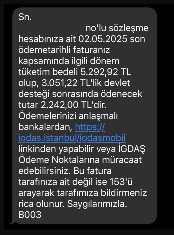 Artık SMS gönderiliyor: Elektrik ve doğal gaz faturalarında yeni dönem