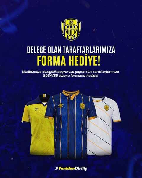 Ankaragücü'nden delegelik başvurusu yapan taraftarlara hediye forma