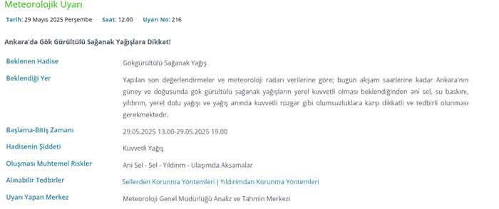 İçişleri Bakanlığı'ndan Ankara'ya sel ve kuvvetli yağış uyarısı! Saat verildi şiddetli geliyor - Resim : 3