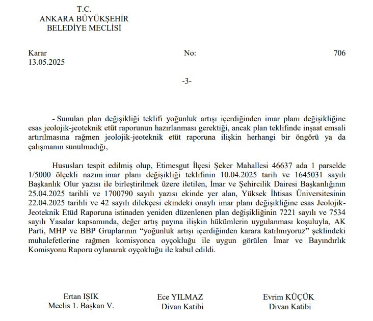 Çankaya, Keçiören, Etimesgut, Pursaklar, Gölbaşı! ABB'den imar planı değişikliği