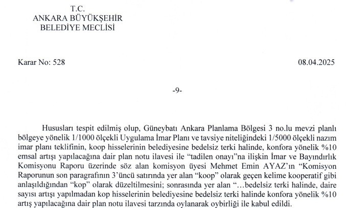 Çankaya, Keçiören, Etimesgut, Pursaklar, Gölbaşı! ABB'den imar planı değişikliği - Resim : 3